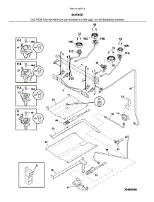 Burner parts for Kenmore Range 790.74143712 (79074143712, 790 74143712) from AppliancePartsPros.com