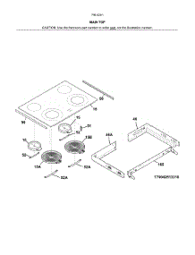 Main Top parts for Kenmore Range 790.42519314 (79042519314, 790 42519314) from AppliancePartsPros.com
