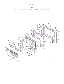 Door parts for Kenmore Range 790.42519314 (79042519314, 790 42519314) from AppliancePartsPros.com