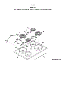 Main Top parts for Kenmore Range 790.42509314 (79042509314, 790 42509314) from AppliancePartsPros.com