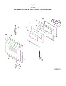 Door parts for Kenmore Range 790.90012314 (79090012314, 790 90012314) from AppliancePartsPros.com
