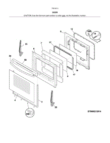Door parts for Kenmore Range 790.94144311 (79094144311, 790 94144311) from AppliancePartsPros.com