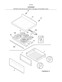 Top / Drawer parts for Kenmore Range 790.94202315 (79094202315, 790 94202315) from AppliancePartsPros.com