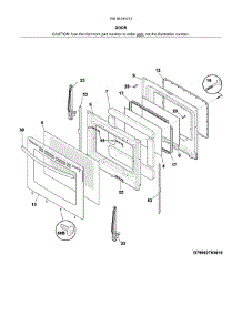 Door parts for Kenmore Range 790.94193313 (79094193313, 790 94193313) from AppliancePartsPros.com
