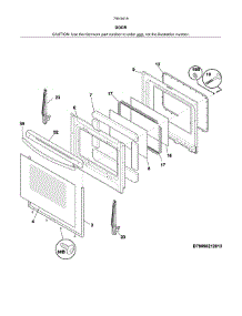 Door parts for Kenmore Range 790.94192312 (79094192312, 790 94192312) from AppliancePartsPros.com