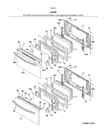 Doors parts for Kenmore Range 790.97219412 (79097219412, 790 97219412) from AppliancePartsPros.com
