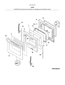 Door parts for Kenmore Range 790.74233313 (79074233313, 790 74233313) from AppliancePartsPros.com