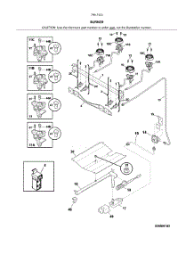 Burner parts for Kenmore Range 790.73239314 (79073239314, 790 73239314) from AppliancePartsPros.com