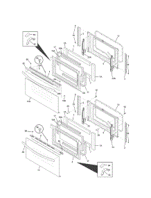 Doors parts for Kenmore Range 790.97609301 (79097609301, 790 97609301) from AppliancePartsPros.com