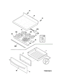 Top / Drawer parts for Kenmore Range 790.97013511 (79097013511, 790 97013511) from AppliancePartsPros.com