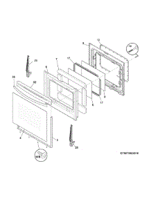 Door parts for Kenmore Range 790.72409010 (79072409010, 790 72409010) from AppliancePartsPros.com