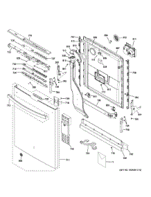 Escutcheon & Door Assembly parts for Ge Dishwasher PDT760SSF0SS from AppliancePartsPros.com