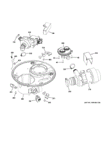 Sump & Motor Mechanism parts for Ge Dishwasher GDF570SGF2BB from AppliancePartsPros.com