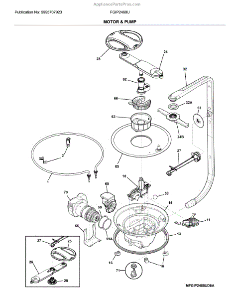 Frigidaire 5304517982 Orbital Sprayer (AP6886145) - AppliancePartsPros.com