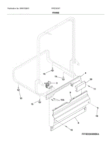 Frame parts for Frigidaire Dishwasher FFID2426TD2A from AppliancePartsPros.com