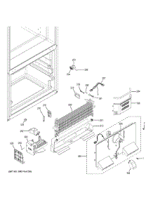 Freezer Section parts for Ge Refrigerator GWE19JMLGFES from AppliancePartsPros.com