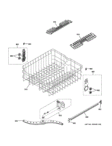 Upper Rack Assembly parts for Ge Dishwasher ADT521PGF0BS from AppliancePartsPros.com