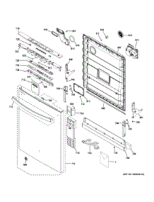Escutcheon & Door Assembly parts for Ge Dishwasher GDT530PSD2SS from AppliancePartsPros.com