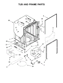 Tub And Frame Parts parts for Kenmore Dishwasher 665.14715N710 (66514715N710, 665 14715N710) from AppliancePartsPros.com
