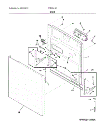 Door parts for Frigidaire Dishwasher FFBD2412SQ2A from AppliancePartsPros.com