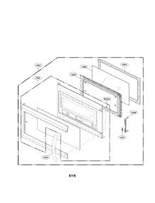 Door Parts parts for Lg Microwave LMV2031BD/00 from AppliancePartsPros.com