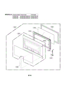 Door Parts parts for Lg Microwave LMV2031SW/00 from AppliancePartsPros.com