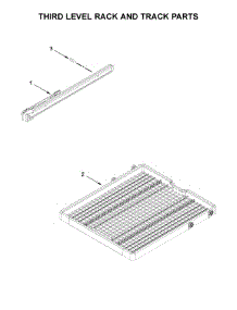 Third Level Rack And Track Parts parts for Kenmore Dishwasher 665.14819N612 (66514819N612, 665 14819N612) from AppliancePartsPros.com