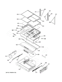 Fresh Food Shelves parts for Ge Refrigerator PYD22KSLGSS from AppliancePartsPros.com