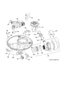 Sump & Motor Mechanism parts for Ge Dishwasher CDT725SSF0SS from AppliancePartsPros.com