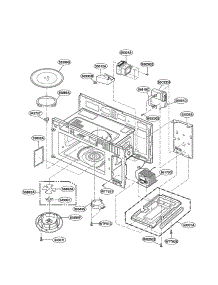 Interior Fig 1 parts for Lg Microwave LMV2083ST/00 from AppliancePartsPros.com