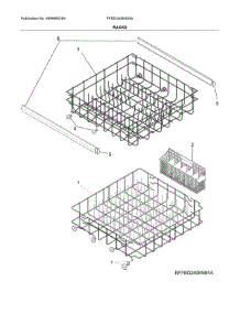 Racks parts for Frigidaire Dishwasher FFBD2406ND0A from AppliancePartsPros.com