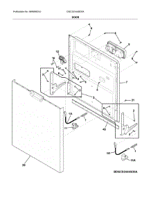 Door parts for Frigidaire Dishwasher DGCD2444SD0A from AppliancePartsPros.com