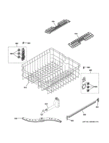 Upper Rack Assembly parts for Ge Dishwasher GDT530PSD1SS from AppliancePartsPros.com