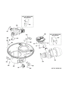 Sump & Motor Mechanism parts for Ge Dishwasher GDF540HSD1SS from AppliancePartsPros.com