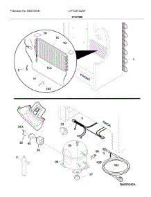 System parts for Frigidaire Freestanding Freezer LFFH20F3QWF from AppliancePartsPros.com