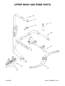 Upper Wash And Rinse Parts parts for Kenmore Dishwasher 665.14823N511 (66514823N511, 665 14823N511) from AppliancePartsPros.com