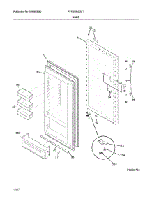 Door parts for Frigidaire Freestanding Freezer FFFH17F4QW1 from AppliancePartsPros.com