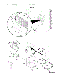 System parts for Frigidaire Freestanding Freezer FFFH17F1RW2 from AppliancePartsPros.com