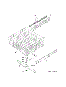 Upper Rack Assembly parts for Ge Dishwasher GDWT166V55SS from AppliancePartsPros.com