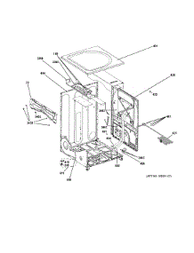 Cabinet & Top Panel parts for Ge Dryer GFD40GSCM0WW from AppliancePartsPros.com