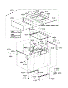 Drawer parts for Lg Range LRE30453SW/00 from AppliancePartsPros.com