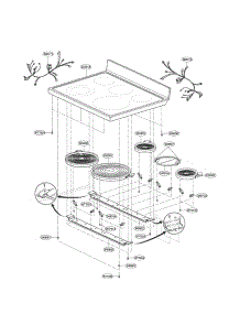 Cooktop parts for Lg Range LRE30453SW/00 from AppliancePartsPros.com