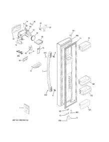 Freezer Door parts for Ge Refrigerator DSE25JSHKCSS from AppliancePartsPros.com