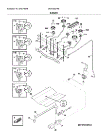 Burner parts for Frigidaire Range LFGF3052TFB from AppliancePartsPros.com