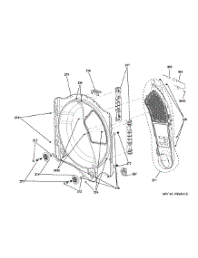 Rear Roller Support parts for Ge Dryer GTD81GSSJ2WS from AppliancePartsPros.com