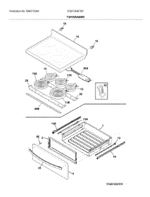 Top / Drawer parts for Frigidaire Range FGEF3036TDF from AppliancePartsPros.com
