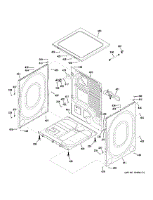Cabinet & Top Panel parts for Ge Dryer GFD48GSPK0RR from AppliancePartsPros.com