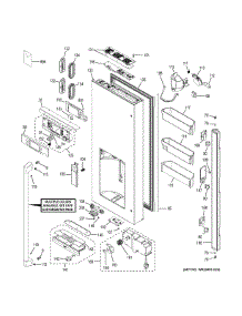Dispenser Door parts for Ge Refrigerator CFE28TP4MBW2 from AppliancePartsPros.com