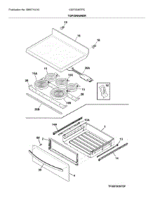 Top / Drawer parts for Frigidaire Range CGIF3036TFE from AppliancePartsPros.com