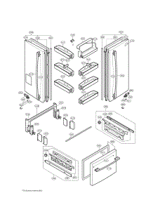 Doors parts for Lg Refrigerator LFD22860SB/00 from AppliancePartsPros.com